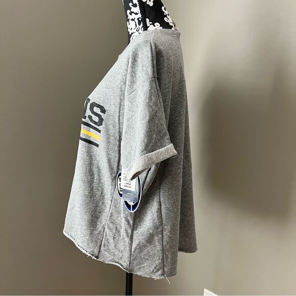 NHL Boston Bruins Women’s Sweatshirt Tee Gray Black Large NWT - Picture 3 of 11